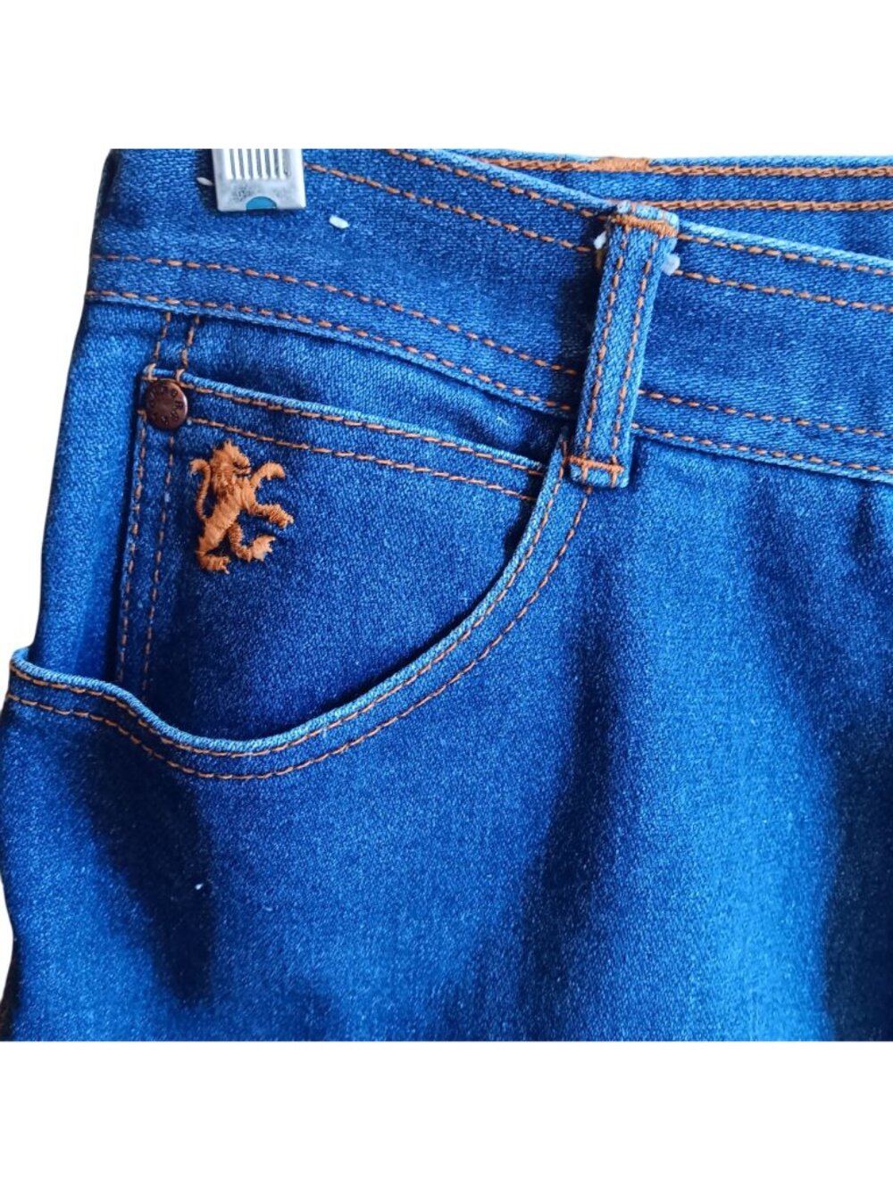 True Vintage Disco Jeans 16 30x32 Braxton High-Waist Denim Embroidered Pocket - Picture 5 of 7